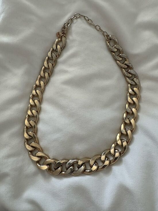 BaubleBar Jewelry - Gold-Tone Chunky Cuban Bauble Bar Chain Necklace Choker Stainless Steel
